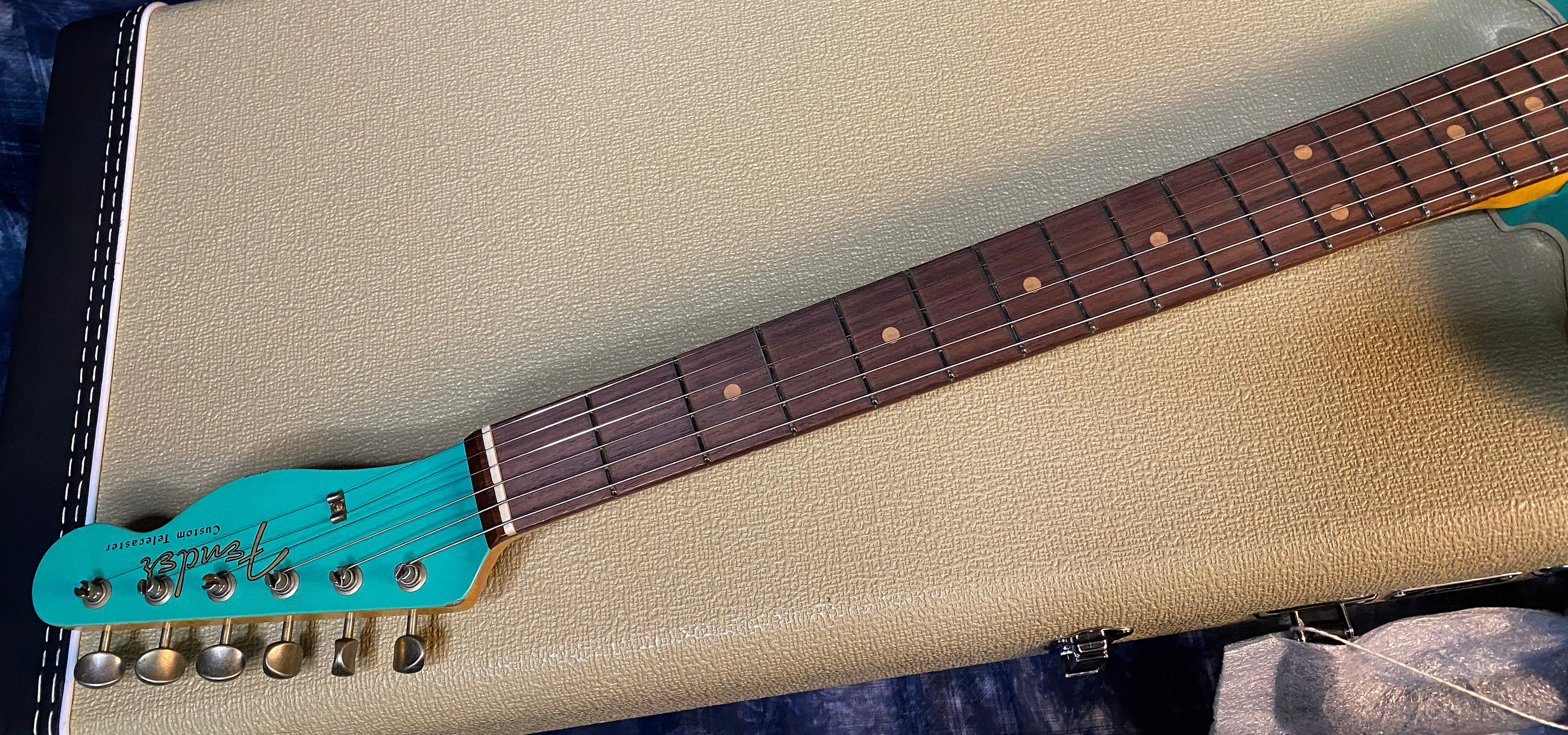 UNPLAYED ! 2024 Fender Custom Shop '60 Heavy Relic Telecaster Handwound Pick-Ups - Modern Specs - Seafoam Green Over 3-Tone Sunburst with Matching Peg Head - Only 6.75 lbs - Authorized Dealer - G03530