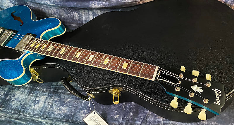 NEW! 2024 Gibson Custom Shop 1964 ES-335 VOS Reissue - Blue Sparkle - Authorized Dealer - 8.2 lbs - G03889