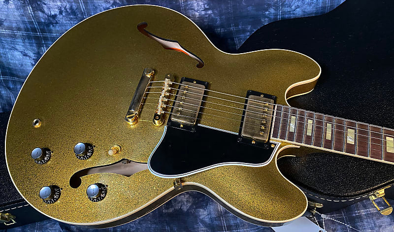 NEW! 2024 Gibson Custom Shop 1964 ES-335 VOS Reissue - GOLD Sparkle - Authorized Dealer - 8 lbs - G04195