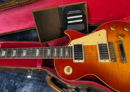 NEW! 2024 Gibson Custom Shop 1959 Les Paul Standard VOS - Sunrise Teaburst - Hand-Picked Top - Dealer Select - 9 lbs - Authorized Dealer - G03851