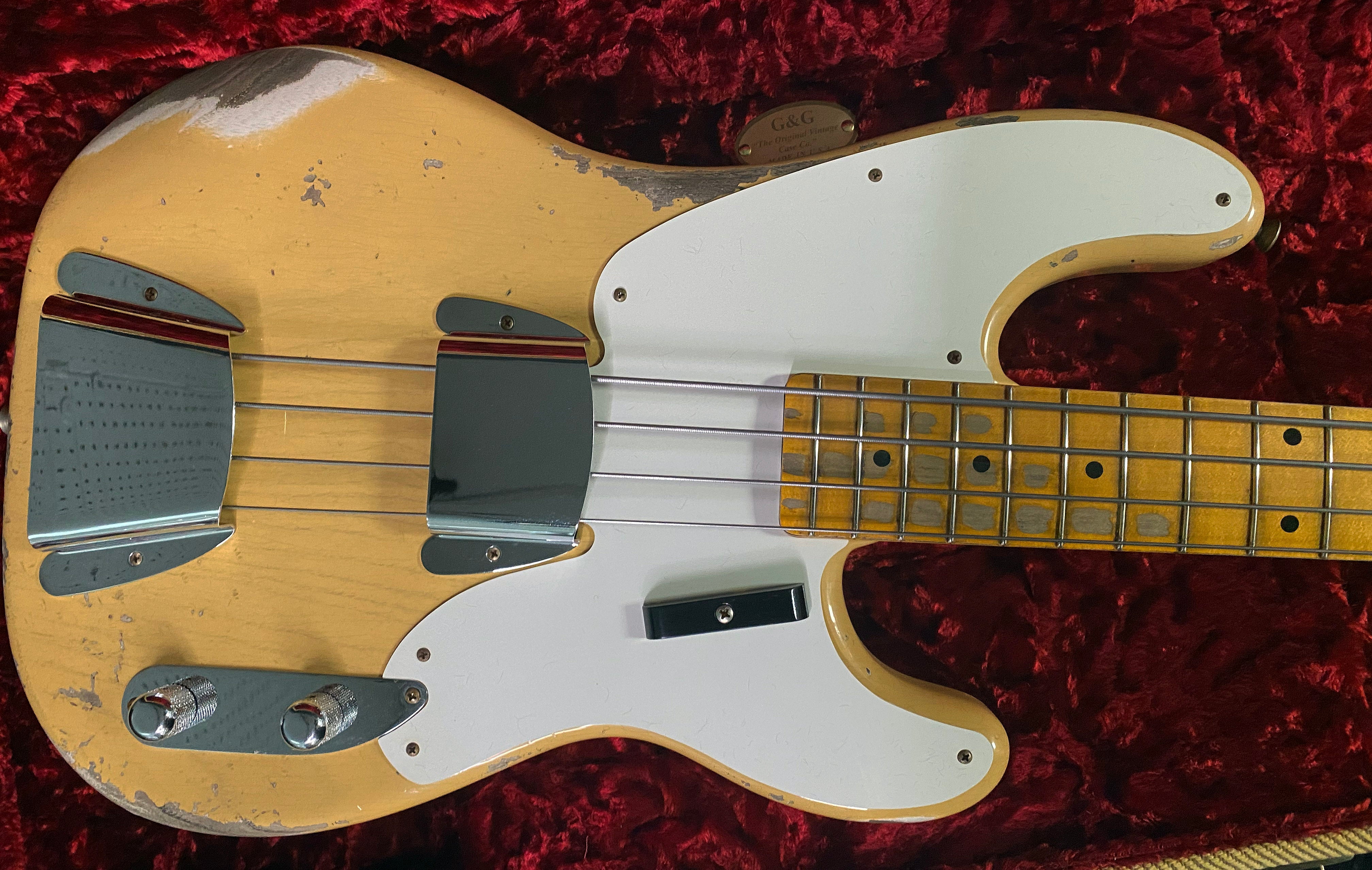 2022 Fender Custom Shop '55 Precision Bass Relic NoCaster Blonde Authorized Dealer Only 8.5lbs