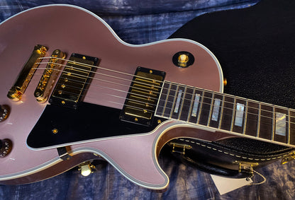 BRAND NEW! 2024 Gibson Dealer Select Custom Shop Les Paul Custom - Rose Gold Authorized Dealer - 10.1 lbs - G03324