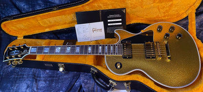 NEW! 2024 Gibson Dealer Select Custom Ordered Custom Shop Les Paul Custom - Large Flake Gold Sparkle - Authorized Dealer - 10.1 lbs - G03331