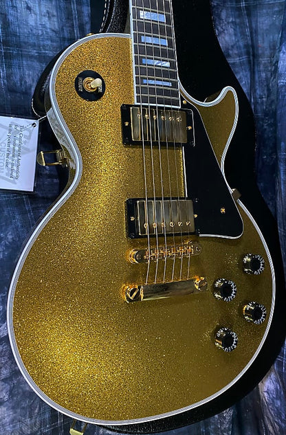 NEW ! 2024 Gibson Special Order Custom Shop Les Paul Custom Dealer Select - Gold Sparkle - Authorized Dealer - 10.3 lbs - G03856