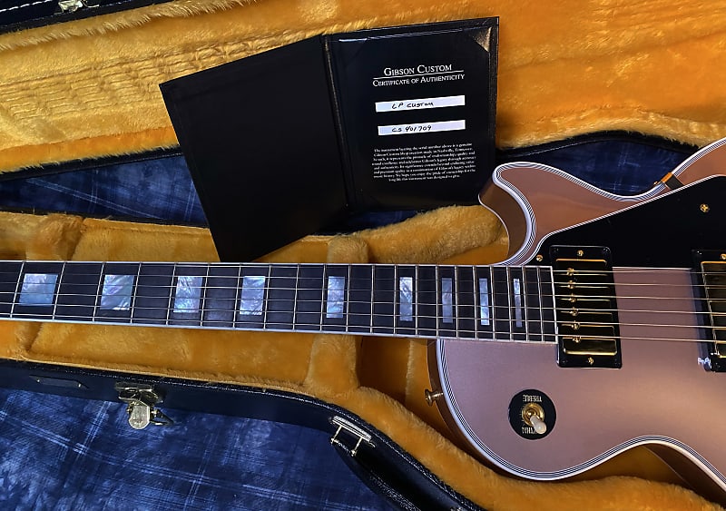 BRAND NEW! 2024 Gibson Dealer Select Custom Shop Les Paul Custom - Rose Gold Authorized Dealer - Only 9.4 lbs! - G03342