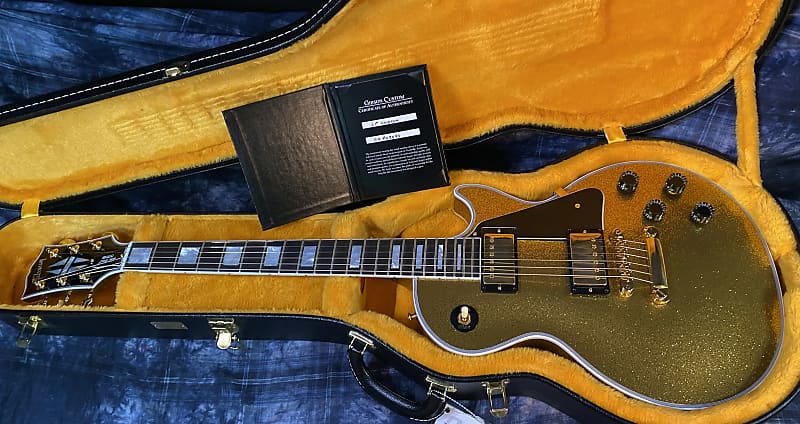 NEW ! 2024 Gibson Special Order Custom Shop Les Paul Custom Dealer Select - Gold Sparkle - Authorized Dealer - 10.3 lbs - G03856