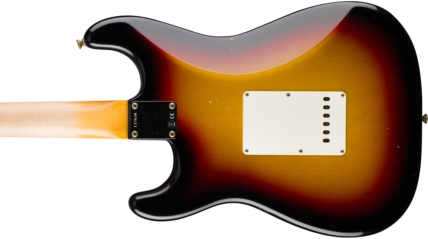 NEW ! 2024 Fender #30 Limited Edition Fat '64 Stratocaster® Journeyman Relic 3A Rosewood Fingerboard - 3-Color Sunburst - Authorized Dealer - 8 lbs - Serial #L11634