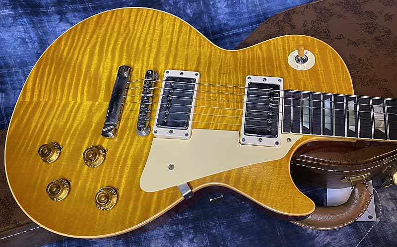 NEW! 2024 Gibson Custom Shop 1959 Les Paul - Dirty Lemon - Authorized Dealer - Hand Picked Curly Flame Top VOS - 8.7 lbs - G04139