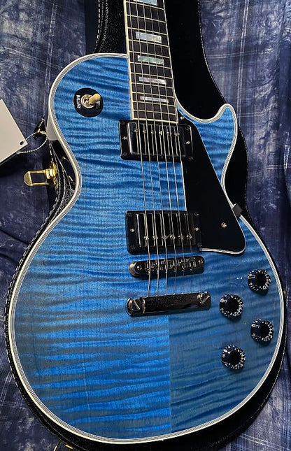 NEW! 2024 Gibson Custom Shop Les Paul Custom - Dealer Select - Authorized Dealer - Cobalt Blue Monster Flame Top - Super RARE! 9.5 lbs - G03870