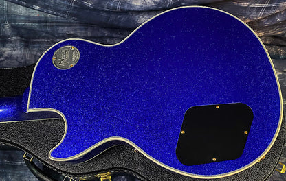 NEW ! 2024 Gibson Special Order Custom Shop Les Paul Custom Dealer Select - Dark Blue Sparkle - Authorized Dealer - 10.1 lbs - G03839