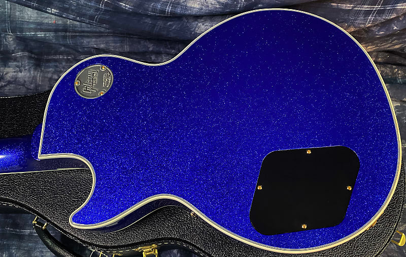 NEW ! 2024 Gibson Special Order Custom Shop Les Paul Custom Dealer Select - Dark Blue Sparkle - Authorized Dealer - 10.1 lbs - G03839