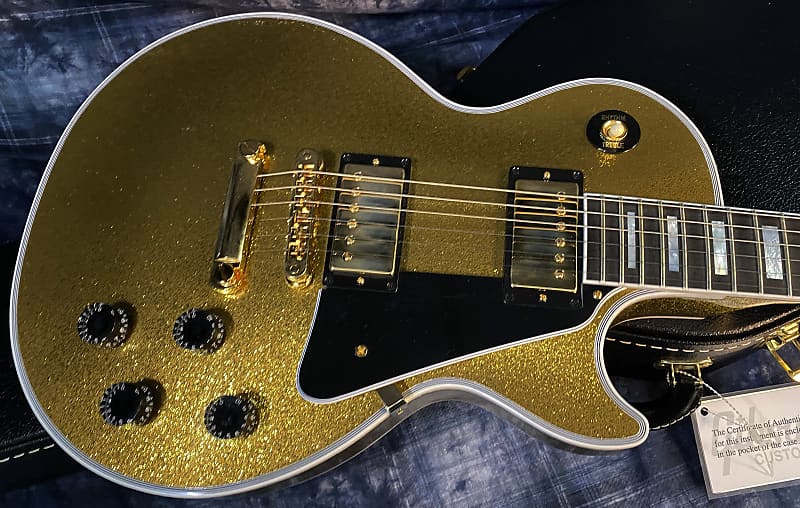 NEW ! 2024 Gibson Special Order Custom Shop Les Paul Custom Dealer Select - Gold Sparkle - Authorized Dealer - 10.3 lbs - G03856