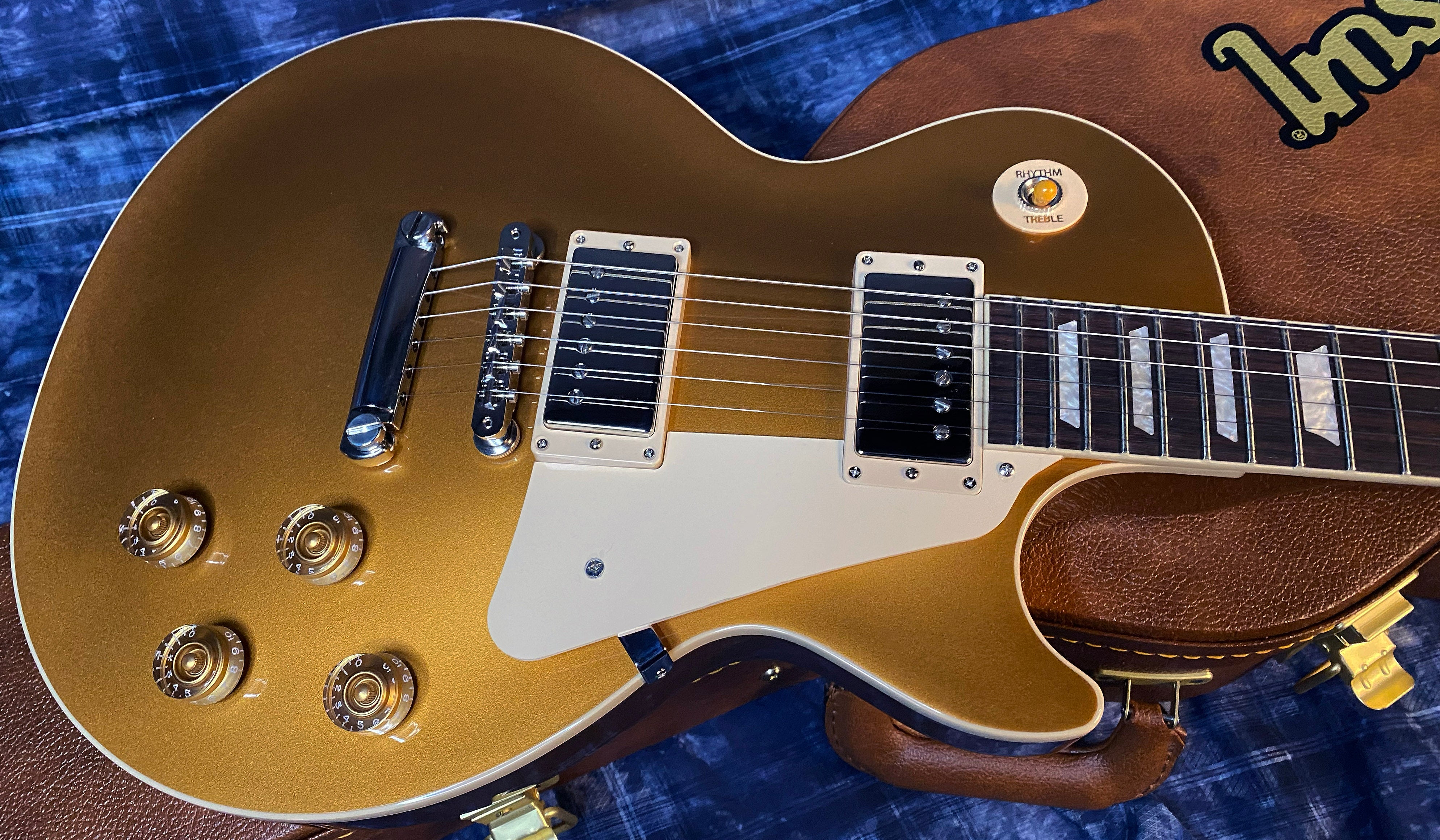 NEW ! 2024 Gibson Les Paul 50's Standard Bizarre Guitar 50th Anniversary Limited Edition All Gold Top, Back & Neck - Upgraded 57 Classic Pick-Ups - Speed Knobs - Titanium Saddles - Authorized Dealer - G03499 - 9.9 lbs