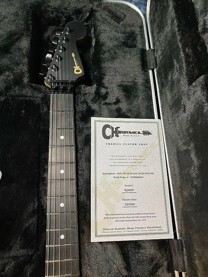 NEW! 2024 Charvel USA Custom Shop San Dimas 1H FR Roasted Satin Pewter - Authorized Dealer - 7.8lbs - G03939