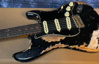 NEW ! 2024 Fender Custom Shop Limited-Edition Poblano Stratocaster - Aged Black - Super Heavy Relic - 7.3 lbs - Authorized Dealer - G03962