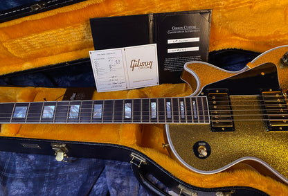 NEW! 2024 Gibson Dealer Select Custom Ordered Custom Shop Les Paul Custom - Large Flake Gold Sparkle - Authorized Dealer - 10.1 lbs - G03331