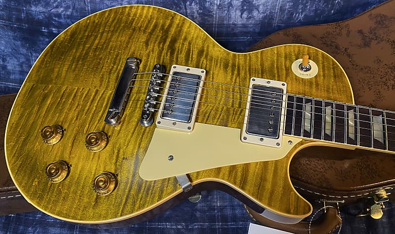 NEW ! 2024 Gibson Custom Shop Dealer Select '59 Les Paul Standard Reissue - Yellow Tiger - Monster Hand Picked Top - 8.8lbs - Authorized Dealer - G03721