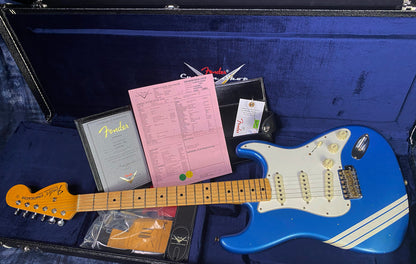 NEW ! 2024 Fender Custom Shop LTD '69 Stratocaster Journeyman Relic Limited Edition - Lake Placid Blue with White Competition Racing Stripes - Authorized Dealer - 7.6 lbs - G03072