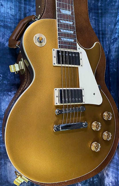 NEW ! 2024 Gibson Les Paul 50's Standard Bizarre Guitar 50th Anniversary Limited Edition All Gold Top, Back & Neck - Upgraded 57 Classic Pick-Ups - Speed Knobs - Titanium Saddles - Authorized Dealer - G03769 - 9.5 lbs