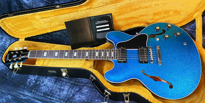 NEW! 2024 Gibson Custom Shop 1964 ES-335 VOS Reissue - Blue Sparkle - Authorized Dealer - 8.2 lbs - G03888