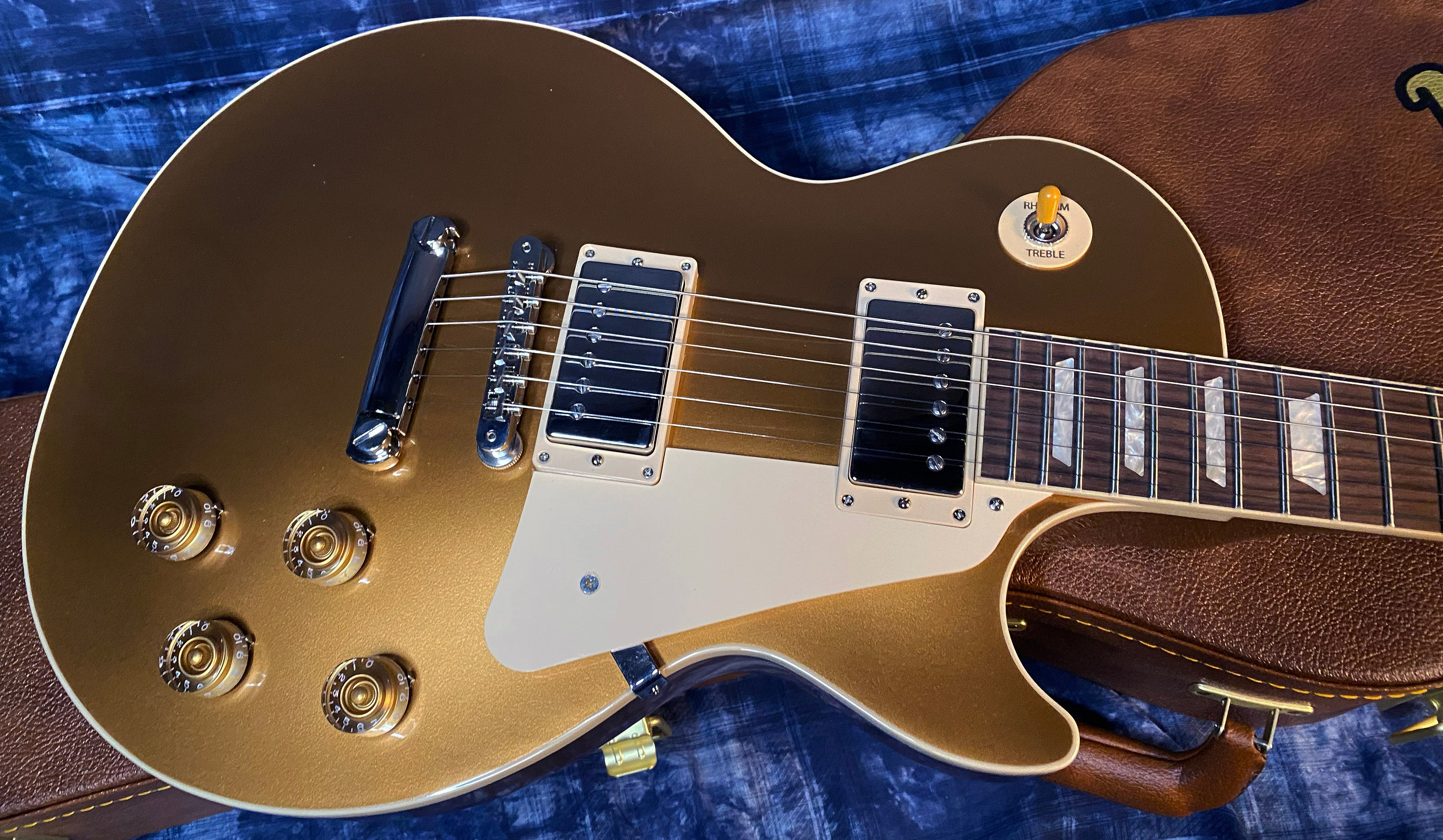 NEW ! 2024 Gibson Les Paul 50's Standard Bizarre Guitar 50th Anniversary Limited Edition All Gold Top, Back & Neck - Upgraded 57 Classic Pick-Ups - Speed Knobs - Titanium Saddles - Authorized Dealer - G03513 - 9.7 lbs!