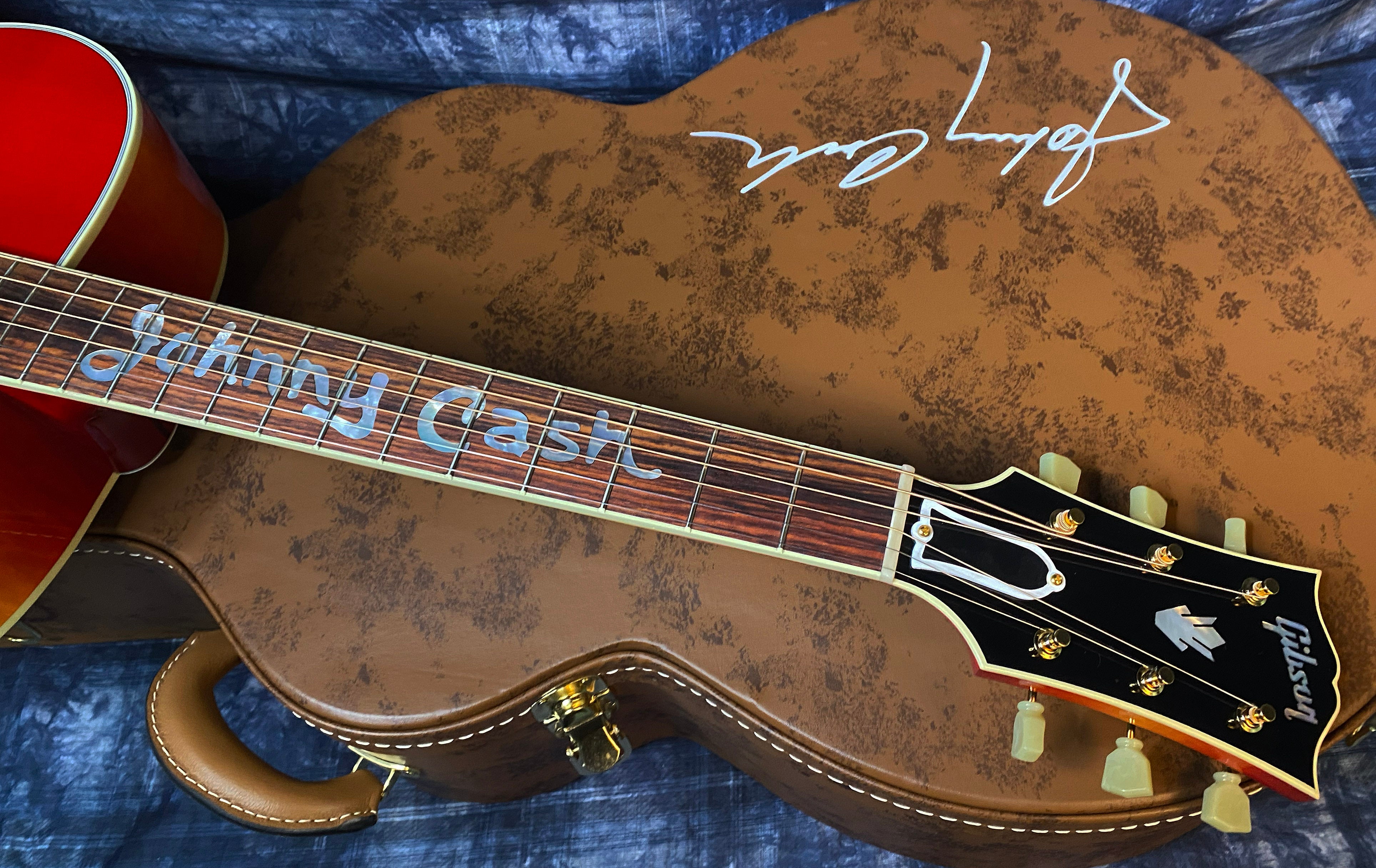 NEW ! 2024 Gibson Acoustic Johnny Cash SJ-200 Acoustic Guitar - Vintage Cherry Sunburst - Custom Shop - Limited Edition - Authorized Dealer - AMJBJC20VCS - G03563