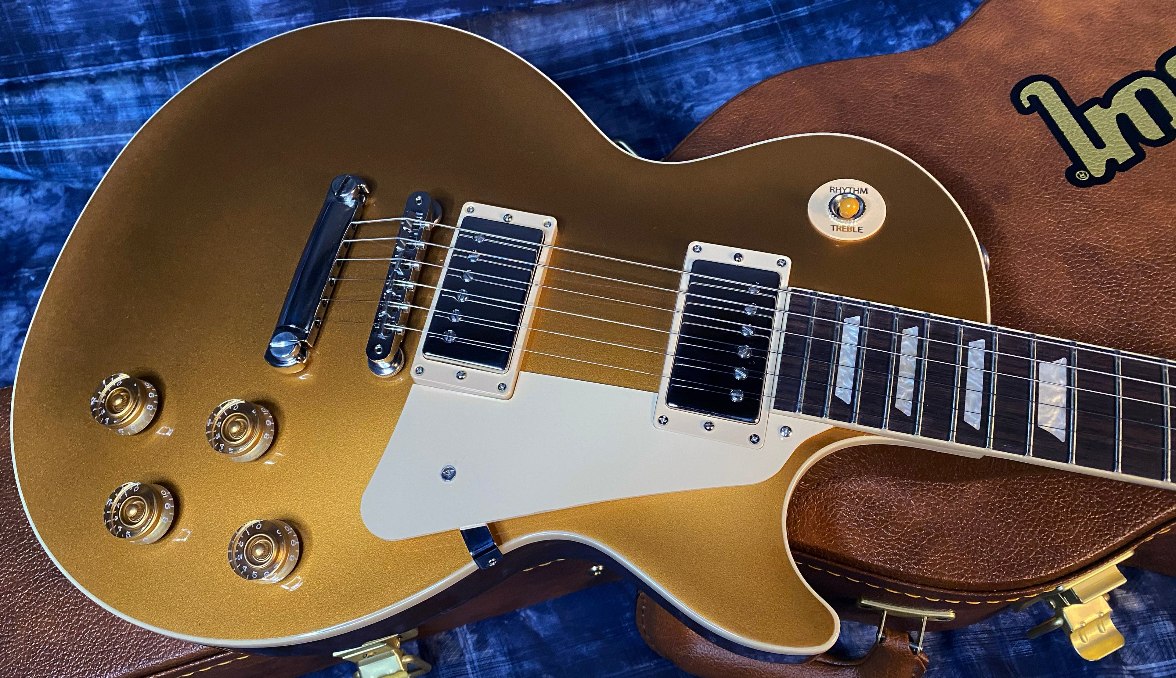 NEW ! 2024 Gibson Les Paul 50's Standard Bizarre Guitar 50th Anniversary Limited Edition All Gold Top, Back & Neck - Upgraded 57 Classic Pick-Ups - Speed Knobs - Titanium Saddles - Authorized Dealer - G03499 - 9.9 lbs