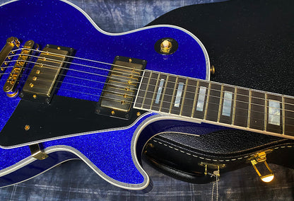 NEW ! 2024 Gibson Special Order Custom Shop Les Paul Custom Dealer Select - Dark Blue Sparkle - Authorized Dealer - 10.2 lbs - G03864