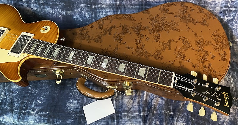 NEW! 2024 Gibson Custom Shop 1959 Les Paul - Golden Poppy - Authorized Dealer - Hand Picked Curly Flame Top VOS - 8.7 lbs - G04203