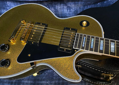 NEW! 2024 Gibson Dealer Select Custom Ordered Custom Shop Les Paul Custom - Large Flake Gold Sparkle - Authorized Dealer - 10.1 lbs - G03861