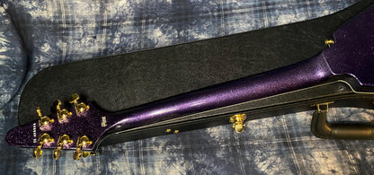 NEW! 2024 Gibson Custom Shop Flying V Custom - Purple Sparkle - Ebony Board - Authorized Dealer - Ultra RARE! Dealer Select - 7.9lbs - G04161