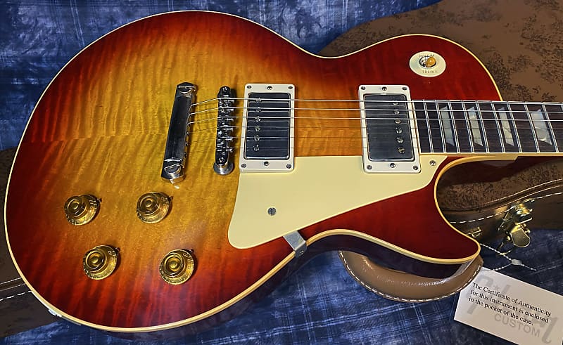 NEW ! 2024 Gibson Custom Shop 1959 Les Paul Factory Burst - Authorized Dealer - Hand Picked Monster Flame / Quilt Top ! WOW - VOS - 8.7 lbs - G03719