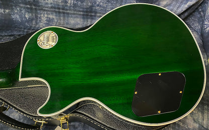 NEW! 2024 Gibson Dealer Select Custom Shop Les Paul Custom AAAAA Quilt - Transparent Green - Authorized Dealer - WOW! 9.9 lbs - G04111