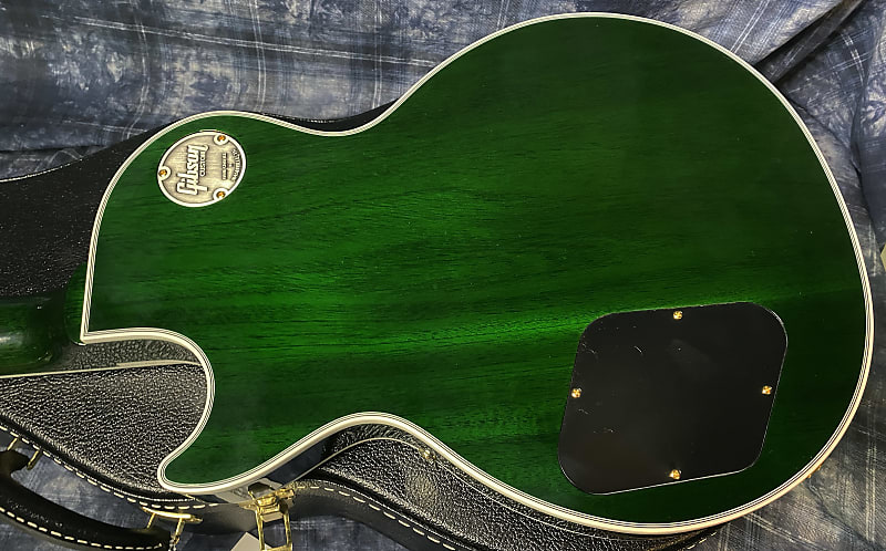 NEW! 2024 Gibson Dealer Select Custom Shop Les Paul Custom AAAAA Quilt - Transparent Green - Authorized Dealer - WOW! 9.9 lbs - G04111