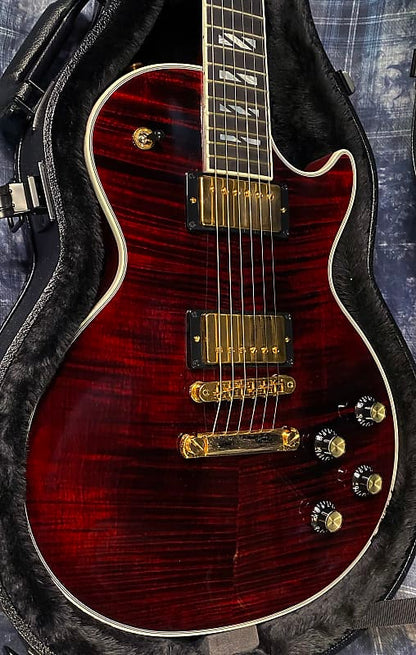 NEW ! 2024 Gibson Les Paul Supreme - Killer Tight Flame Top! Wine Red - Authorized Dealer - Only 8.6 lbs - G03827