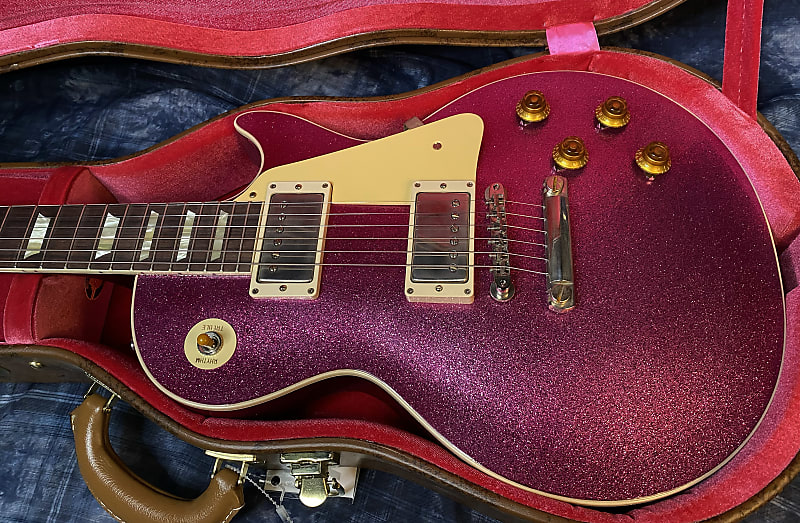 NEW! 2024 Gibson Custom Shop Dealer Select Murphy Lab '57 Les Paul Pink Sparkle Ultra Light Aged - Authorized Dealer - 8.9 lbs - G03940