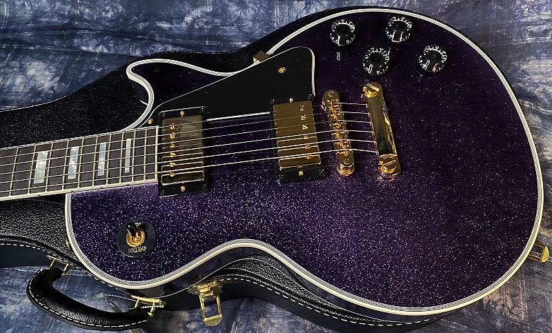 NEW! 2024 Gibson Dealer Select Custom Shop Les Paul Custom Purple Sparkle - Authorized Dealer - 10.3 lbs G03953