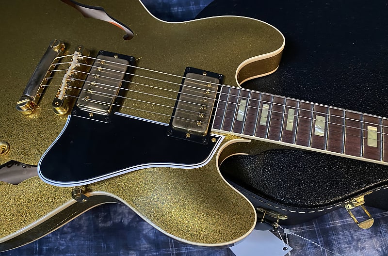 NEW! 2024 Gibson Custom Shop 1964 ES-335 VOS Reissue - GOLD Sparkle - Authorized Dealer - 8 lbs - G04195