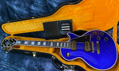 NEW ! 2024 Gibson Special Order Custom Shop Les Paul Custom Dealer Select - Dark Blue Sparkle - Authorized Dealer - Only 9.75 lbs - G03857