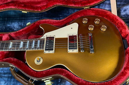 NEW ! 2024 Gibson Les Paul 50's Standard Bizarre Guitar 50th Anniversary Limited Edition All Gold Top, Back & Neck - Upgraded 57 Classic Pick-Ups - Speed Knobs - Titanium Saddles - Authorized Dealer - G03809 - Only 9.25 lbs!