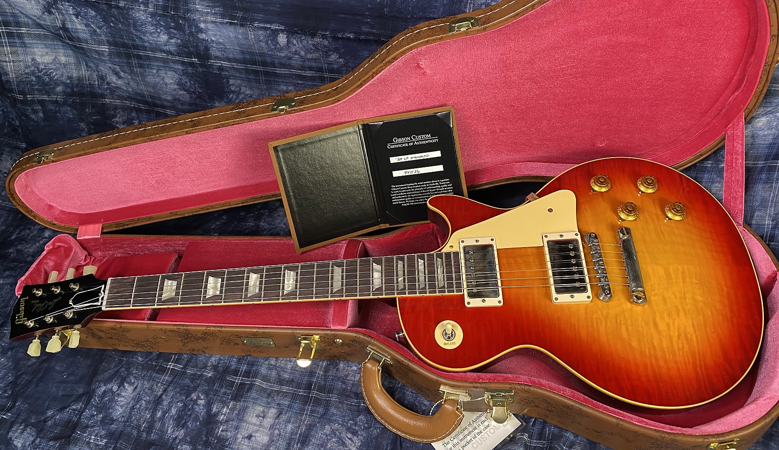 NEW ! 2024 Gibson Custom Shop 1959 Les Paul Factory Burst VOS - Authorized Dealer - Hand Picked Killer Curly Flame Top - 8.4lbs - G02778