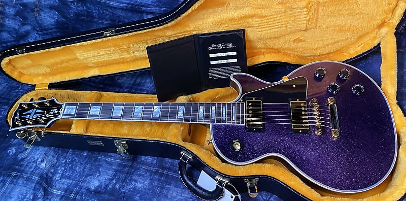 NEW! 2024 Gibson Dealer Select Custom Shop Les Paul Custom Purple Sparkle - Authorized Dealer - 10.5 lbs of TONE! G03947