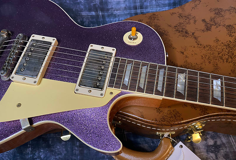 NEW! 2024 Gibson Custom Shop Dealer Select Murphy Lab '57 Les Paul - Purple Sparkle Ultra Light Aged - Authorized Dealer - 8.7 lbs - G04206