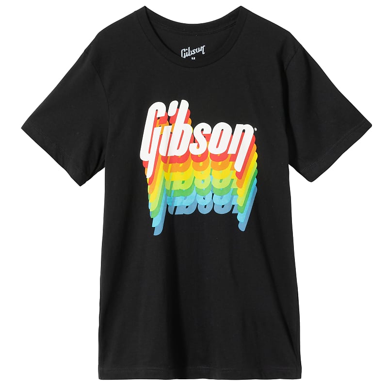 Gibson Rainbow T-Shirt - X-Large - Authorized Dealer