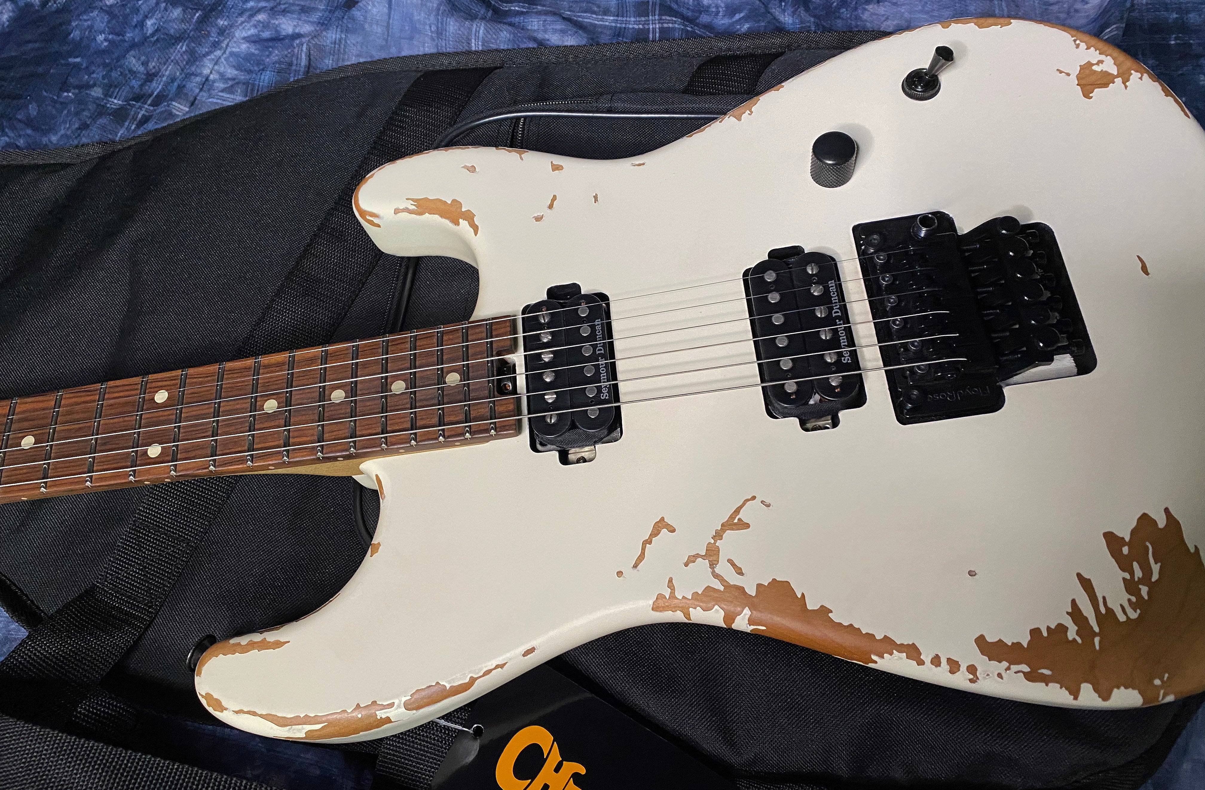 NEW ! 2024 Charvel Pro-Mod Relic San Dimas Style 1 HH FR PF - Weathered White - Authorized Dealer - In-Stock! Charvel Gig Bag - G02259