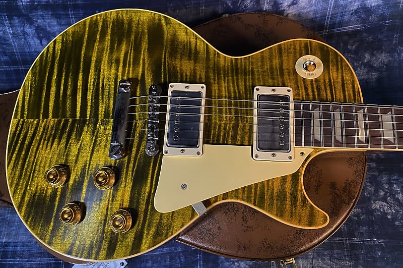 NEW ! 2024 Gibson Custom Shop Dealer Select '59 Les Paul Standard Reissue - Yellow Tiger - Monster Hand Picked Top - 8.8 lbs - Authorized Dealer - G03725