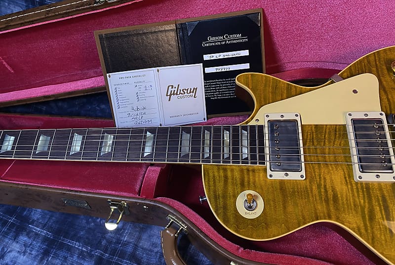 NEW ! 2024 Gibson Custom Shop Dealer Select '59 Les Paul Standard Reissue - Yellow Tiger - Monster Hand Picked Top - 8.8lbs - Authorized Dealer - G03721