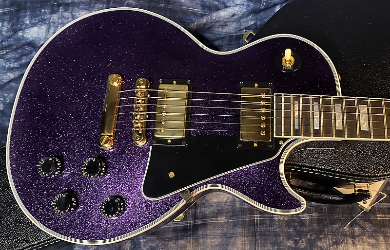 NEW! 2024 Gibson Dealer Select Custom Shop Les Paul Custom Purple Sparkle - Authorized Dealer - 10.9lbs of TONE! G03942