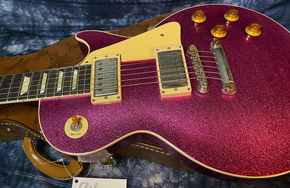 NEW! 2024 Gibson Custom Shop Dealer Select Murphy Lab '57 Les Paul Pink Sparkle Ultra Light Aged - Authorized Dealer - 8.5 lbs - G03941