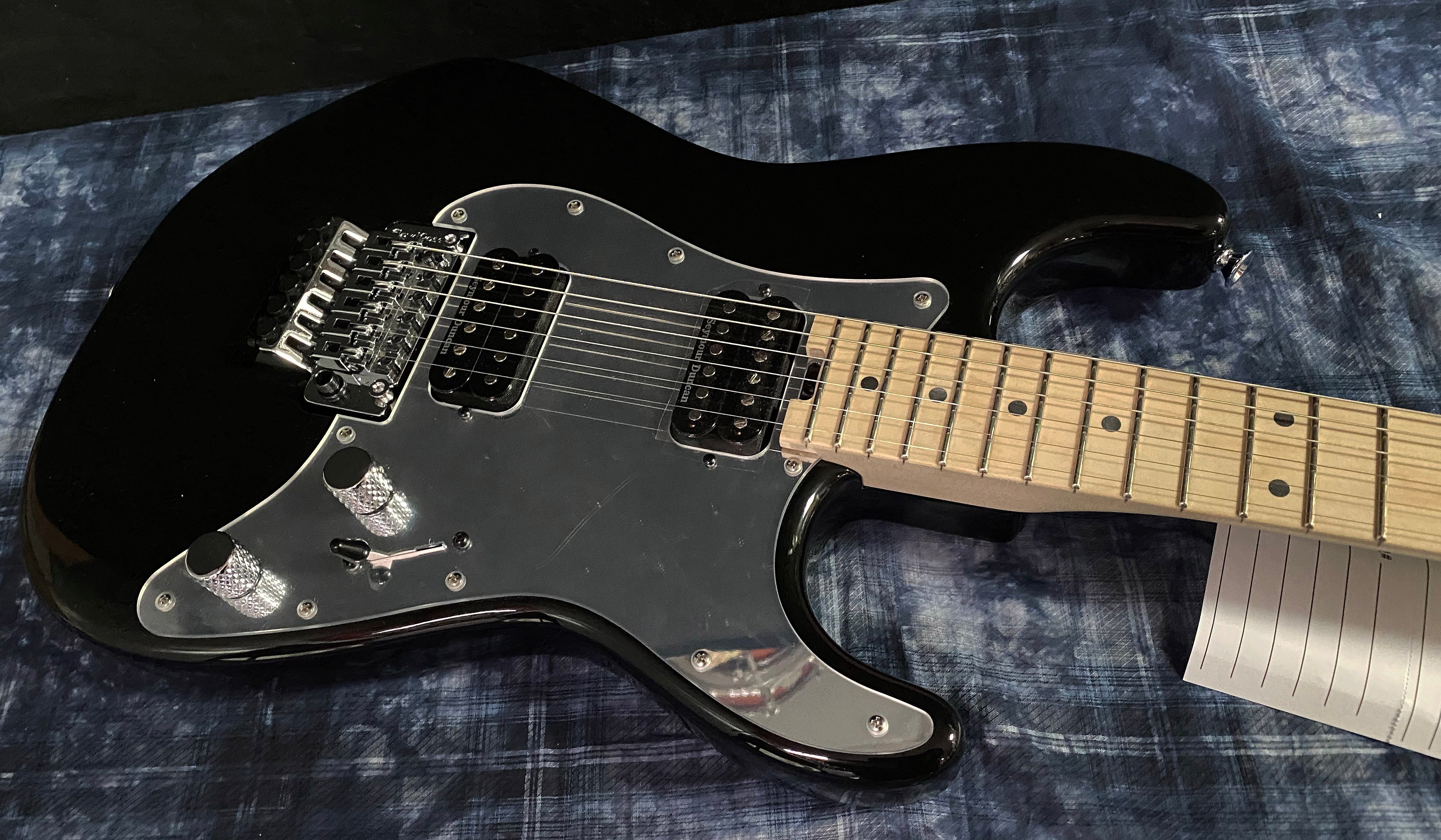 2023 Charvel Pro-Mod So-Cal Style 1 HH FR - Floyd Rose - Gloss Black Mirrored Pick-Guard - Authorized Dealer - SAVE!